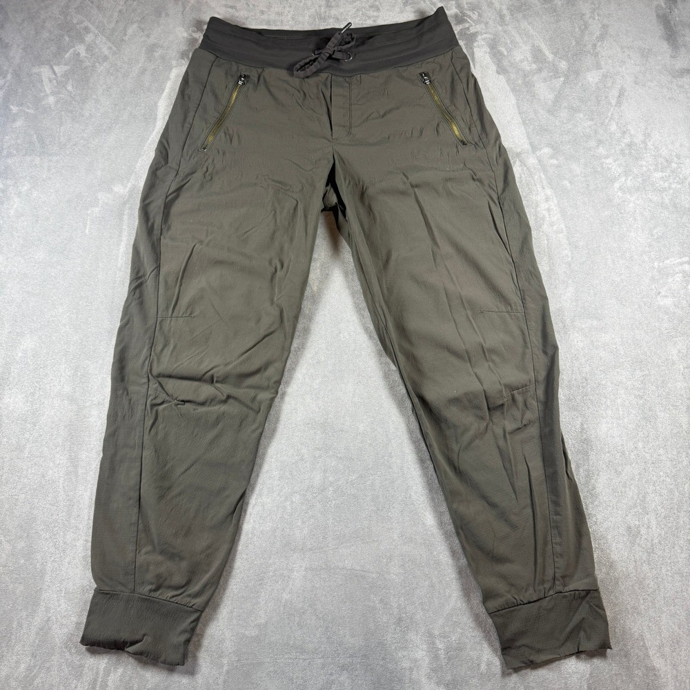 Athleta La‎ Viva Joggers Womens 8 Dark Olive Green Stretch Hiking Travel Pants